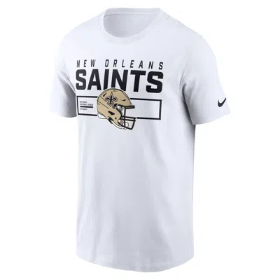 Nike White New Orleans Saints Primetime Helmet Essential T-shirt