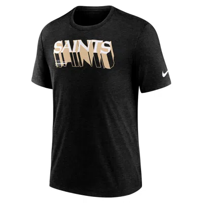 Nike New Orleans Saints Long Pass  Men's Nfl T-shirt In Black