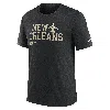 Nike New Orleans Saints Overlap Lockup  Men's Nfl T-shirt In Black