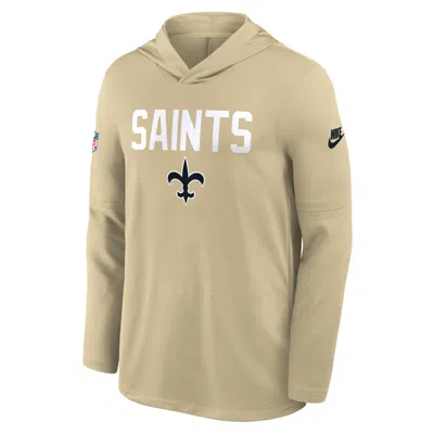 NIKE NEW ORLEANS SAINTS PASS ACCURACY  MEN'S DRI-FIT NFL LONG-SLEEVE HOODED TOP,1015885804
