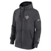 Nike New Orleans Saints Playbook Page Club  Men's Nfl Full-zip Hoodie In Gray