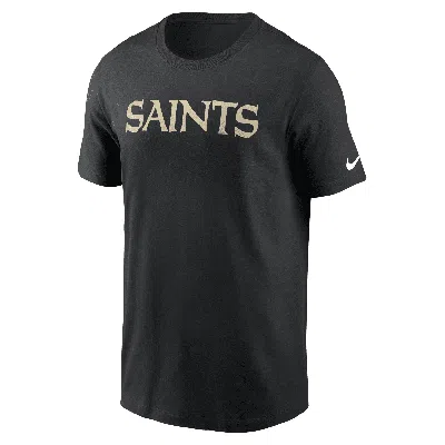 Nike New Orleans Saints Primetime Wordmark Essential  Men's Nfl T-shirt In Black