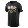 Nike Black New Orleans Saints Rewind Front And Back Hit Essential T-shirt In Black