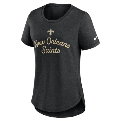 Nike New Orleans Saints Script  Women's Nfl T-shirt In Black