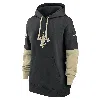 Nike Black New Orleans Saints 2024 Sideline Essential Fleece Pullover Hoodie In Black