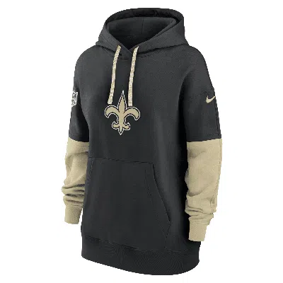 Nike New Orleans Saints Sideline Essential  Women's Nfl Pullover Hoodie In Black