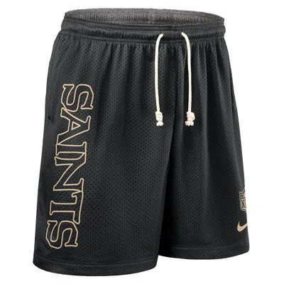 Nike New Orleans Saints Sideline Reversible Menâs  Men's Dri-fit Nfl Shorts In Black