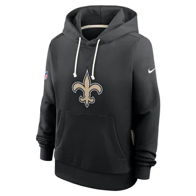 Nike New Orleans Saints Sideline  Women's Dri-fit Nfl Pullover Hoodie In Black