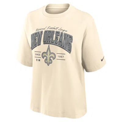 Nike New Orleans Saints Vintage Mod Boxy  Women's Nfl T-shirt In Neutral