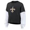 Nike New Orleans Saints  Women's Nfl Pullover Crew In Black