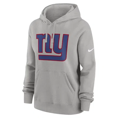 Nike New York Giants Club  Women's Nfl Pullover Hoodie In Gray