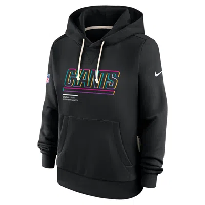 Nike New York Giants Crucial Catch  Women's Dri-fit Nfl Pullover Hoodie In Black