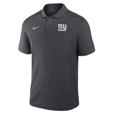 Nike New York Giants Fractal Logo Victory  Men's Dri-fit Nfl Polo In Gray