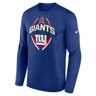 Nike New York Giants Legend Icon  Men's Dri-fit Nfl Long-sleeve T-shirt In Blue