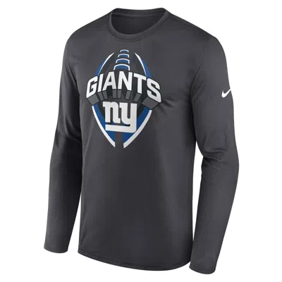 Nike New York Giants Legend Icon  Men's Dri-fit Nfl Long-sleeve T-shirt In Black