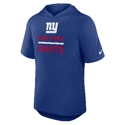 Nike New York Giants  Men's Dri-fit Nfl Hooded T-shirt In Blue