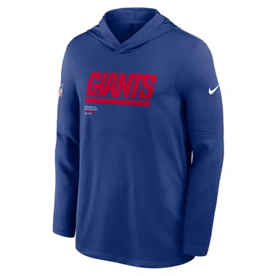 NIKE NEW YORK GIANTS PURE FURY SIDELINE  MEN'S DRI-FIT NFL LONG-SLEEVE HOODED TOP,1015885020