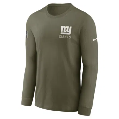 Nike New York Giants Salute To Service  Men's Nfl Long-sleeve T-shirt In Green