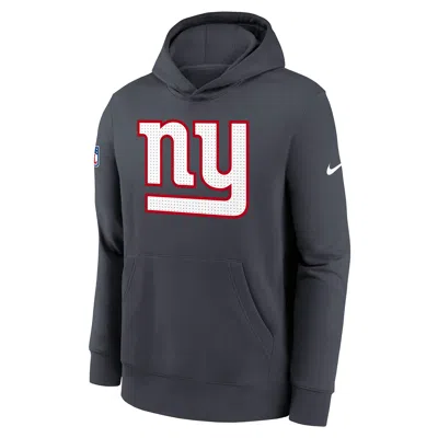 Nike New York Giants Sideline Club Big Kids'  Nfl Pullover Hoodie In Gray