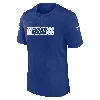 Nike Men's Royal New York Giants Sideline Player Performance T-shirt In Blue