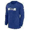 Nike Men's Royal New York Giants Sideline Player Performance Long Sleeve T-shirt In Blue