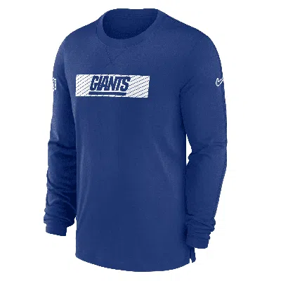 NIKE NEW YORK GIANTS SIDELINE PLAYER TEAM ISSUE MENÂS  MEN'S DRI-FIT LONG-SLEEVE TOP,1015767456