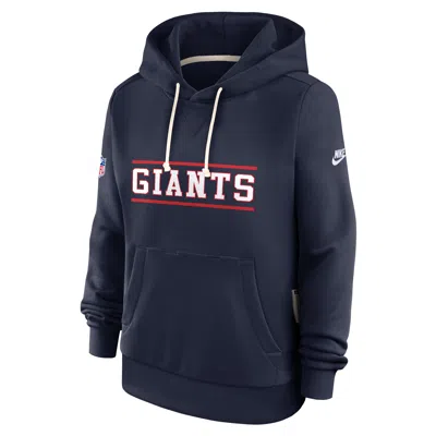 Nike New York Giants Sideline Standard Issue Alt  Women's Dri-fit Nfl Pullover Hoodie In Blue