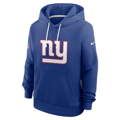 Nike New York Giants Sideline  Women's Dri-fit Nfl Pullover Hoodie In Blue