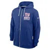 Nike Royal New York Giants Sideline Standard Issue Utility Player Dri-fit Full-zip Hoodie In Blue
