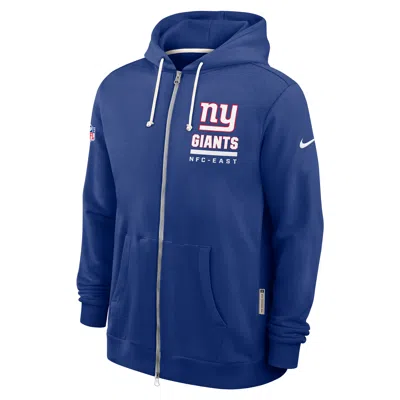 NIKE NEW YORK GIANTS UTILITY PLAYER SIDELINE  MEN'S DRI-FIT NFL FULL-ZIP HOODIE,1015885259