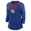 Nike New York Giants  Women's Nfl 3/4-sleeve T-shirt In Blue