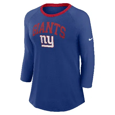 Nike New York Giants  Women's Nfl 3/4-sleeve T-shirt In Blue