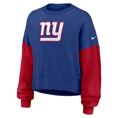 Nike New York Giants  Women's Nfl Pullover Crew In Blue