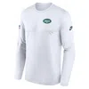 Nike White New York Jets Legend Small Logo Performance Long Sleeve T-shirt In White