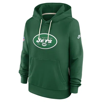 Nike New York Jets Alt Pack  Women's Dri-fit Nfl Pullover Hoodie In Green