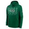 Nike New York Jets Busted Play Club  Men's Nfl Pullover Hoodie In Green