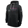 Nike New York Jets Crucial Catch Sideline  Men's Dri-fit Nfl Pullover Hoodie In Black