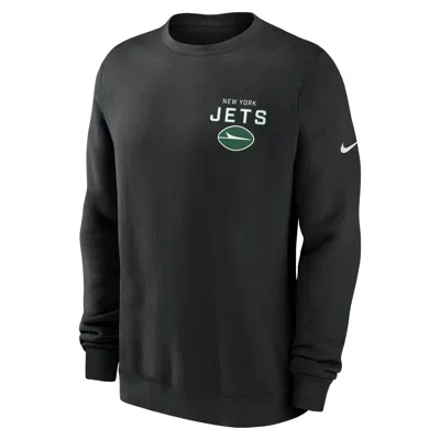 Nike Black New York Jets Primetime Club Fleece Pullover Sweatshirt