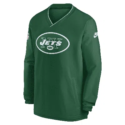 Nike New York Jets Logo  Men's Nfl Long-sleeve Windshirt In Green