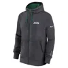 Nike New York Jets Playbook Page Club  Men's Nfl Full-zip Hoodie In Burgundy