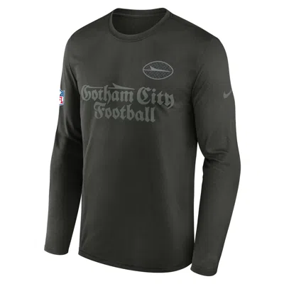 Nike New York Jets Rivalries Collection Sideline Legend Small Logo  Men's Dri-fit Nfl Long-sleeve T-shirt In Green