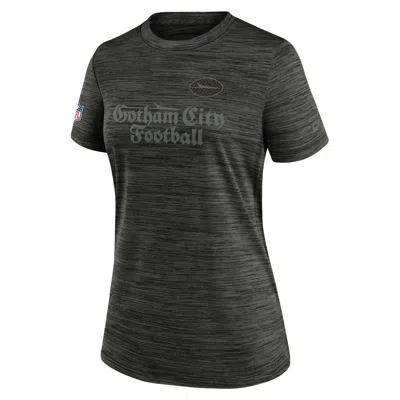Nike New York Jets Rivalries Collection Sideline Velocity  Women's Dri-fit Nfl T-shirt In Gray