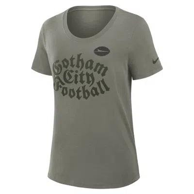 Nike New York Jets Rivalries Collection Slub  Women's Dri-fit Nfl T-shirt In Gray