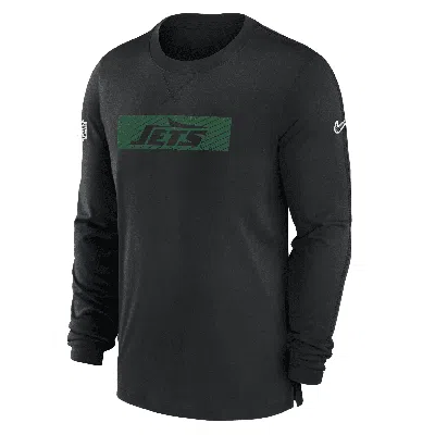 NIKE NEW YORK JETS SIDELINE PLAYER TEAM ISSUE MENÂS  MEN'S DRI-FIT LONG-SLEEVE TOP,1015767457