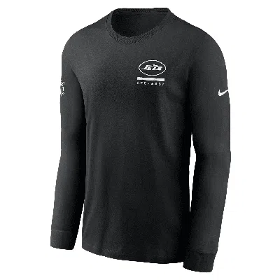NIKE NEW YORK JETS SIDELINE TEAM ISSUE  MEN'S DRI-FIT NFL LONG-SLEEVE T-SHIRT,1015859574