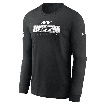 Nike Black New York Jets Sideline Performance Long Sleeve T-shirt