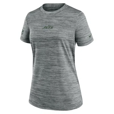 Nike New York Jets Sideline Team Issue Velocity  Women's Dri-fit Nfl T-shirt