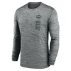 Nike Gray New York Jets 2024 Sideline Velocity Performance Long Sleeve T-shirt In Grey