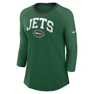 Nike New York Jets  Women's Nfl 3/4-sleeve T-shirt In Green