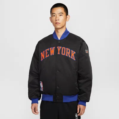 Nike New York Knicks City Edition  Men's Nba Premium Jacket In Brown